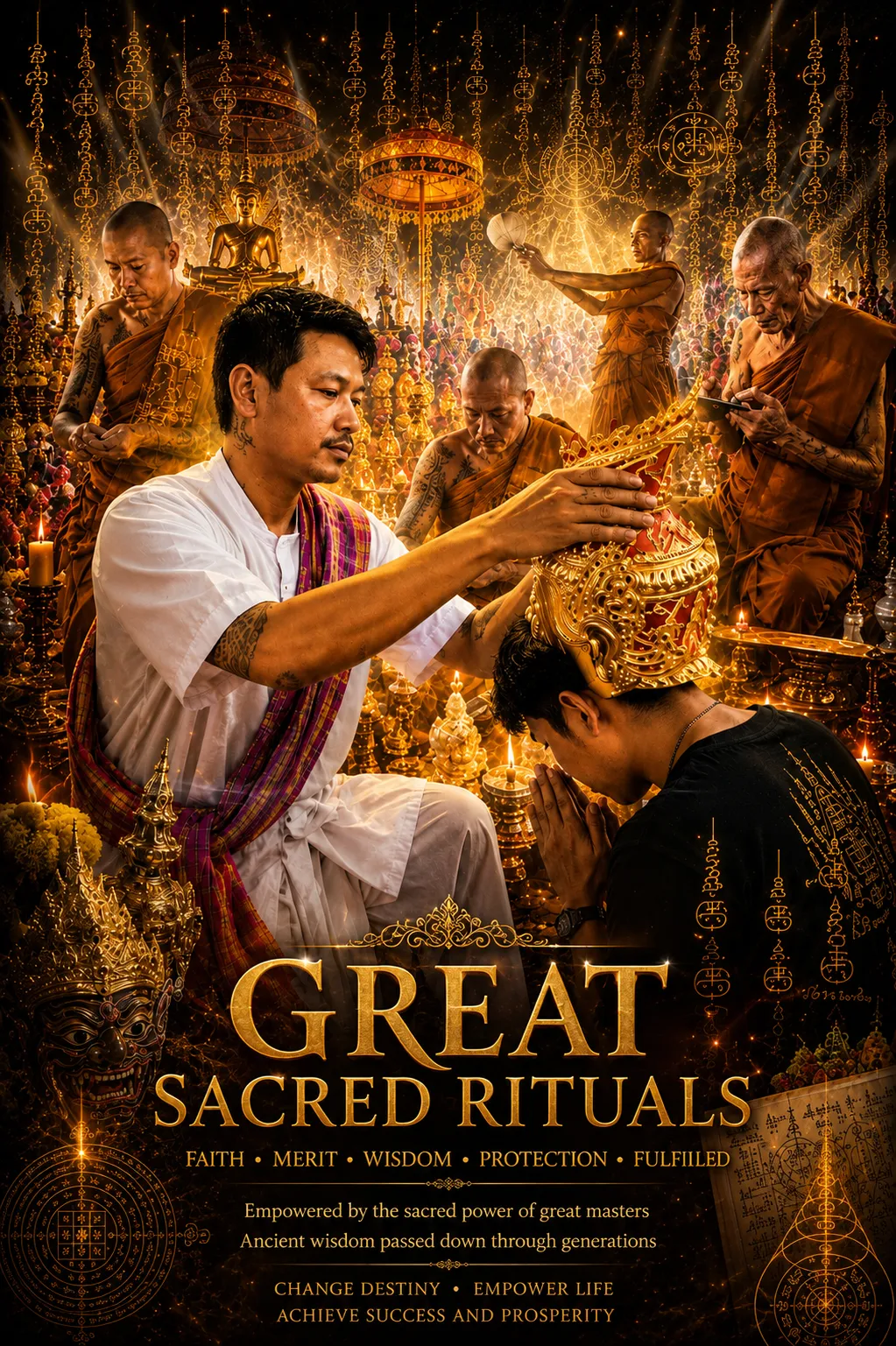 Traditional Thai Sacred Blessing Ritual