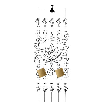 Hah Taew Dok Bua — Five Rows & Lotus — ยันต์ห้าแถวดอกบัว