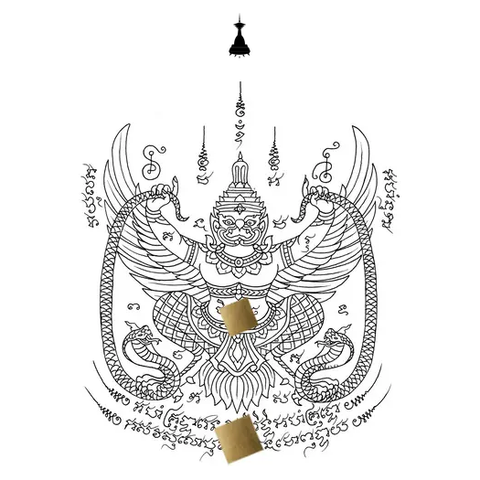 Sak Yant Khrut — Yant Chim Thần Garuda — ยันต์ครุฑ