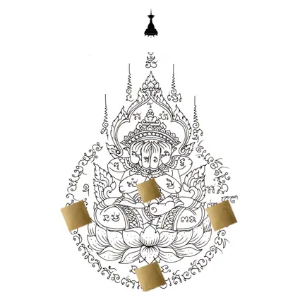 Phra Pidta — Yant Phật Bịt Mắt — ยันต์พระปิดตา